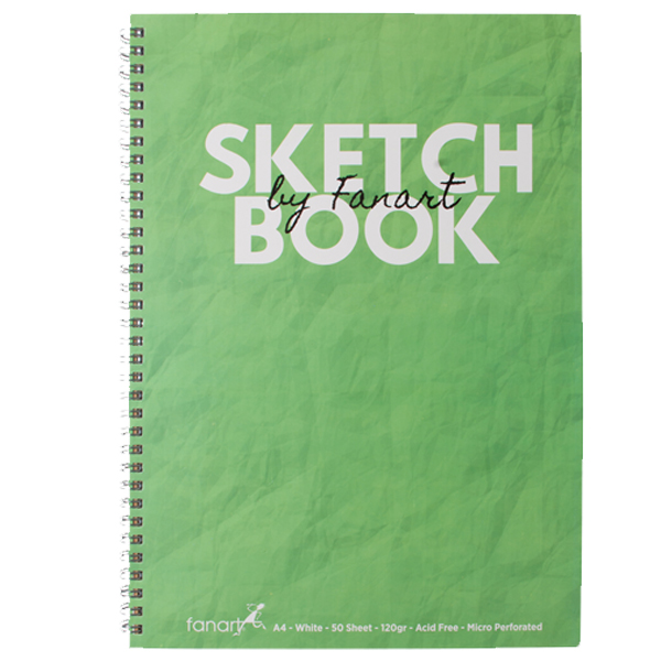 Fanart Academy Sketch Book 120 GR Spiralli 50 YP A4 Yeşil 8673