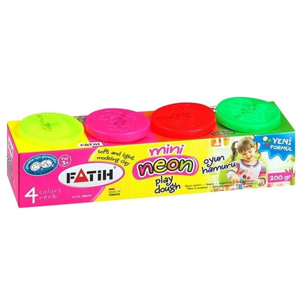 Fatih Oyun Hamuru Mini 4 Renk Neon 50610