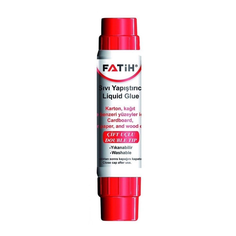 Fatih Sıvı Yapıştırıcı Solventsiz Çift Uçlu Şeffaf 30 ML 36230