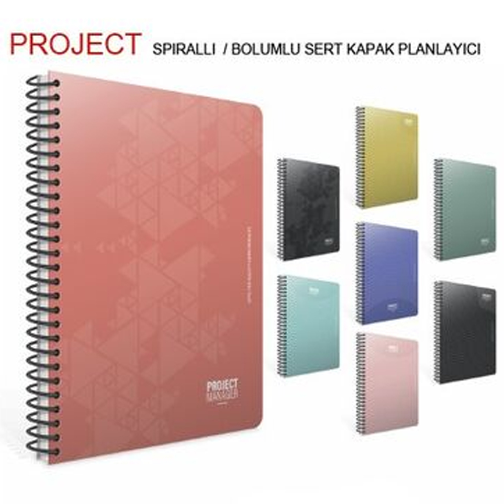 Gıpta Project Spiralli Sert Kapak Defter 17x24 120 YP Manager