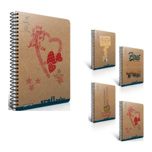 Gıpta Spiralli Defter Craft Notes Sert Kapak Çizgili 100 YP 17x24 1777