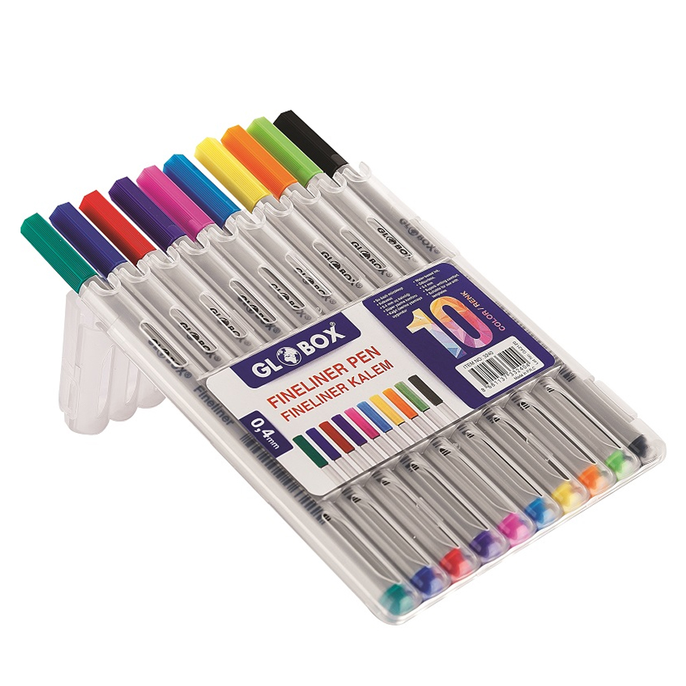Globox Fineliner Kalem 10 Lu PP Kutu 3240