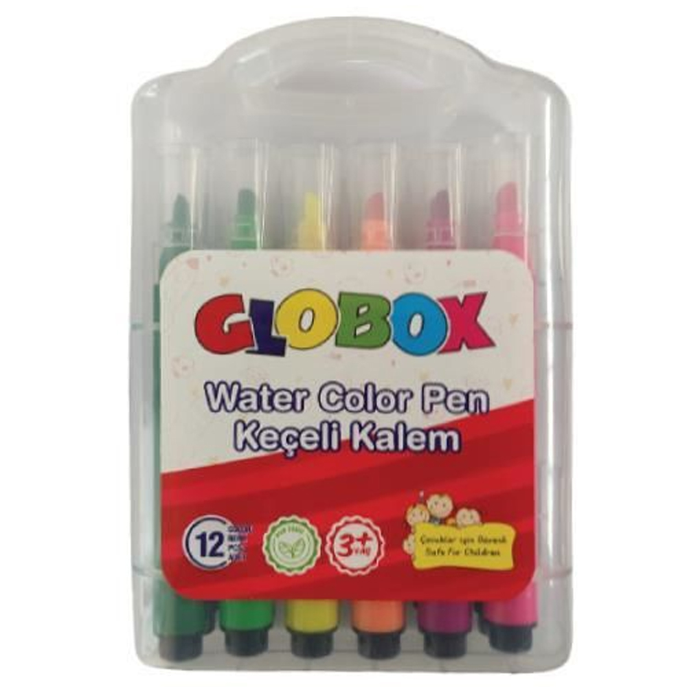 Globox Keçeli Kalem 12 Li Plastik Kutu 3382