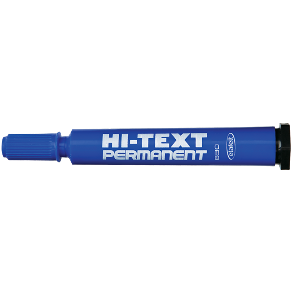 Hi-Text Markör Permanent Yuvarlak Uçlu Mavi 830PB