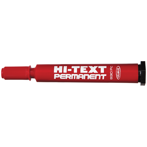 Hi-Text Markör Permanent Kesik Uçlu Kırmızı 830PC