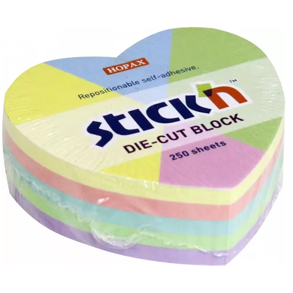 Hopax Stickn Yapışkan Notblok 64x67 Pastel Kalp 250 YP 21835