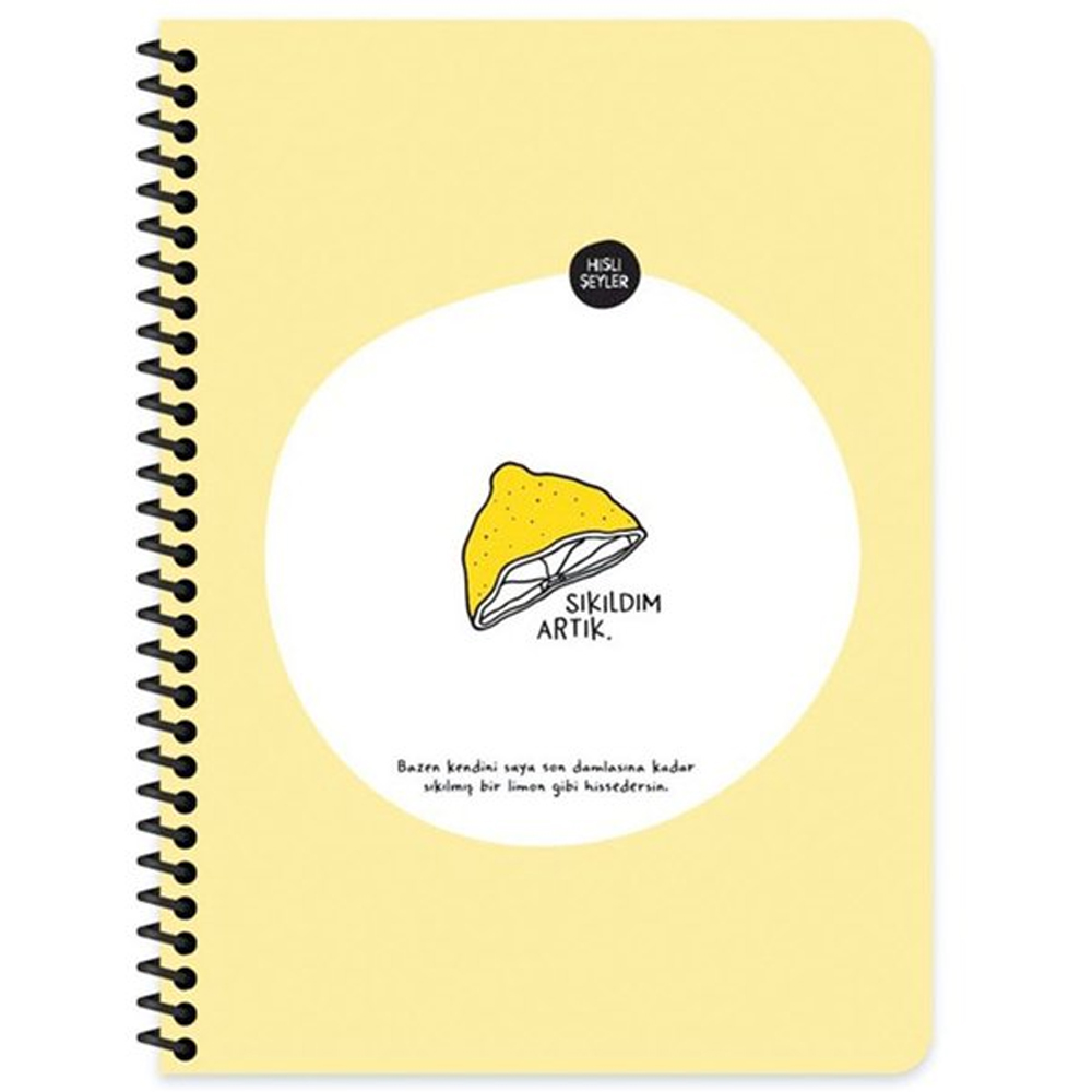 Keskin Color Sticker Defter Hisli Şeyler 16,5x22,5 80 Yp.Çizgili Stickerli Defter Sıkıldım Artık