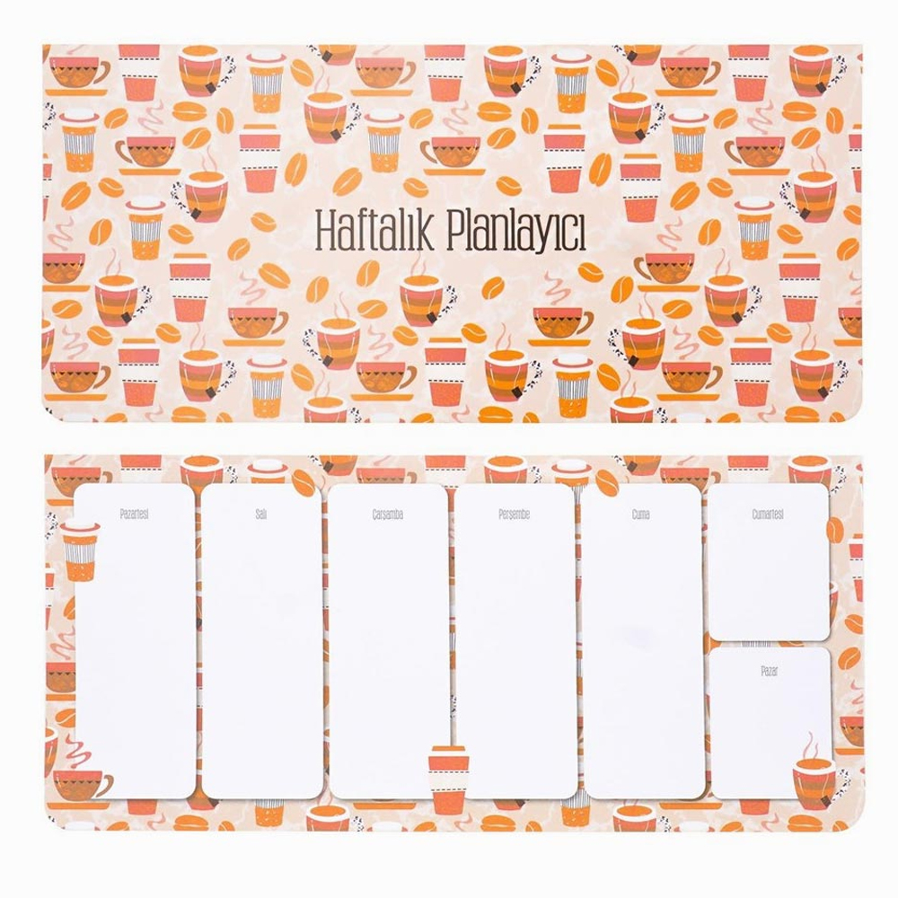 Keskin Color Haftalık Planner Blok Coffee 12x26 830175-99