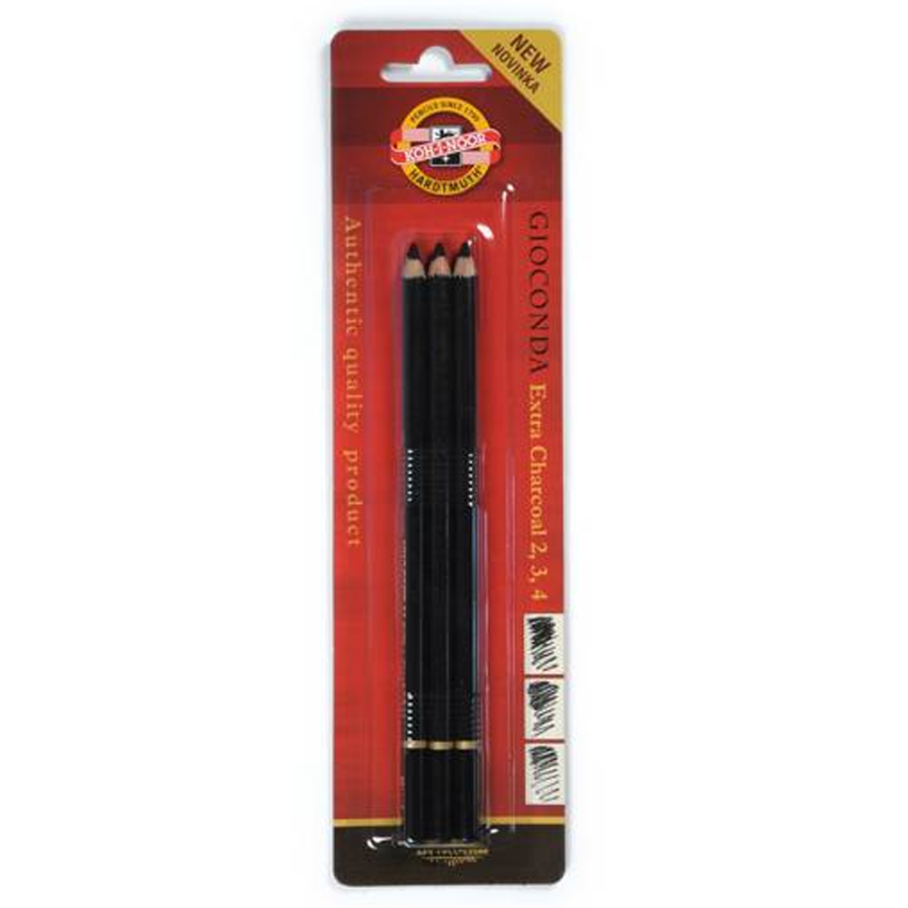 Koh-I Noor Siyah Charcoal Pencils 3 Pcs 8811