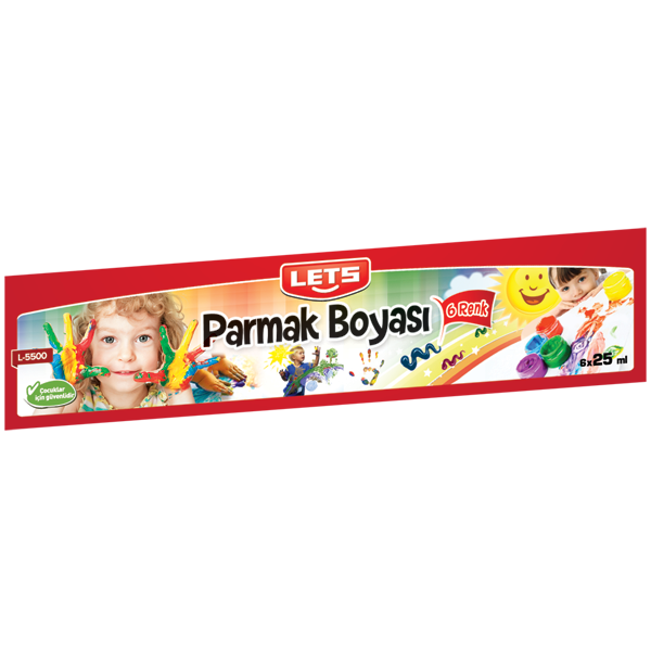 Lets Parmak Boyası 25 ML 6 LI L-5500