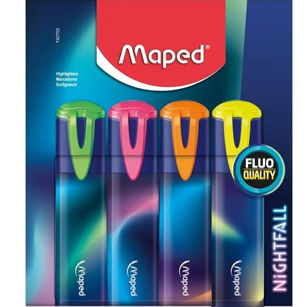 Maped Fosforlu Kalem Fluo Peps Nıghtfall 4 Lü 740700