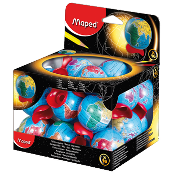 Maped Öğrenci Kalemtıraşı Globe Metal Küre Hazneli 16 LI 51111