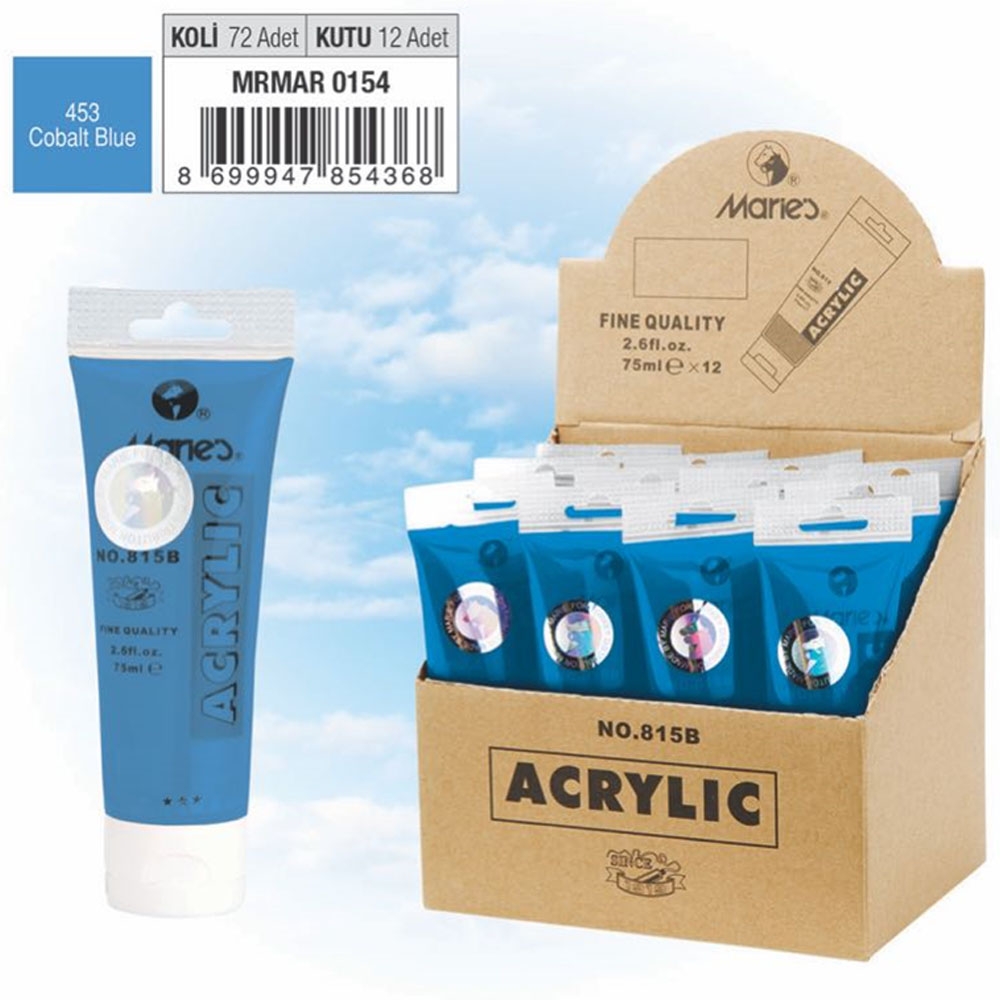 Maries Akrilik Boya 75 ML Cobalt Mavi 815-453
