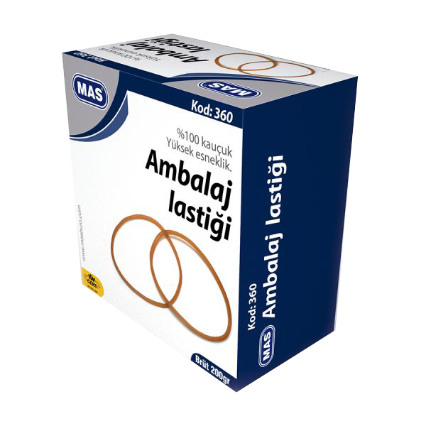 Mas Ambalaj Lastik Kutu %100 Kauçuk 200 GR 360