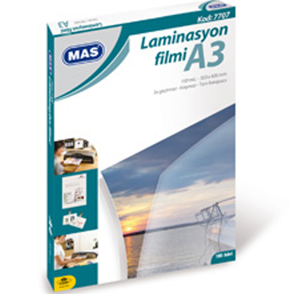 Mas Laminasyon Filmi Parlak A3 125 MIC 7707