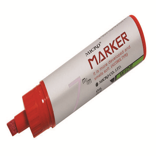 Micro Markör Permanent 7 MM Kesik Uçlu Kırmızı MMP701
