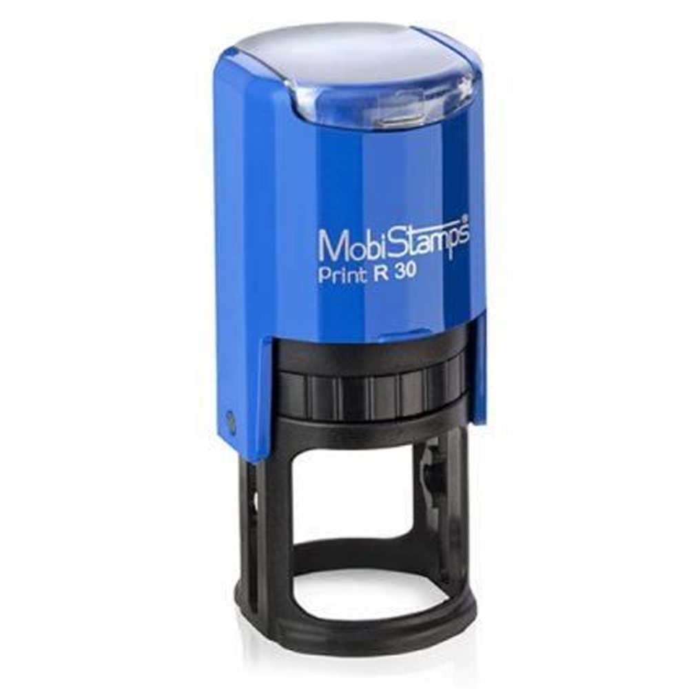 Mobi Stamps Yuvarlak Kaşe Printer Otomatik 30 MM Kırmızı-Mavi-Siyah R30