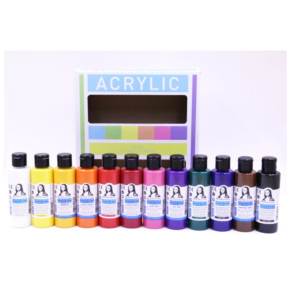 Mona Lisa Akrilik Boya 12x70 ML Set