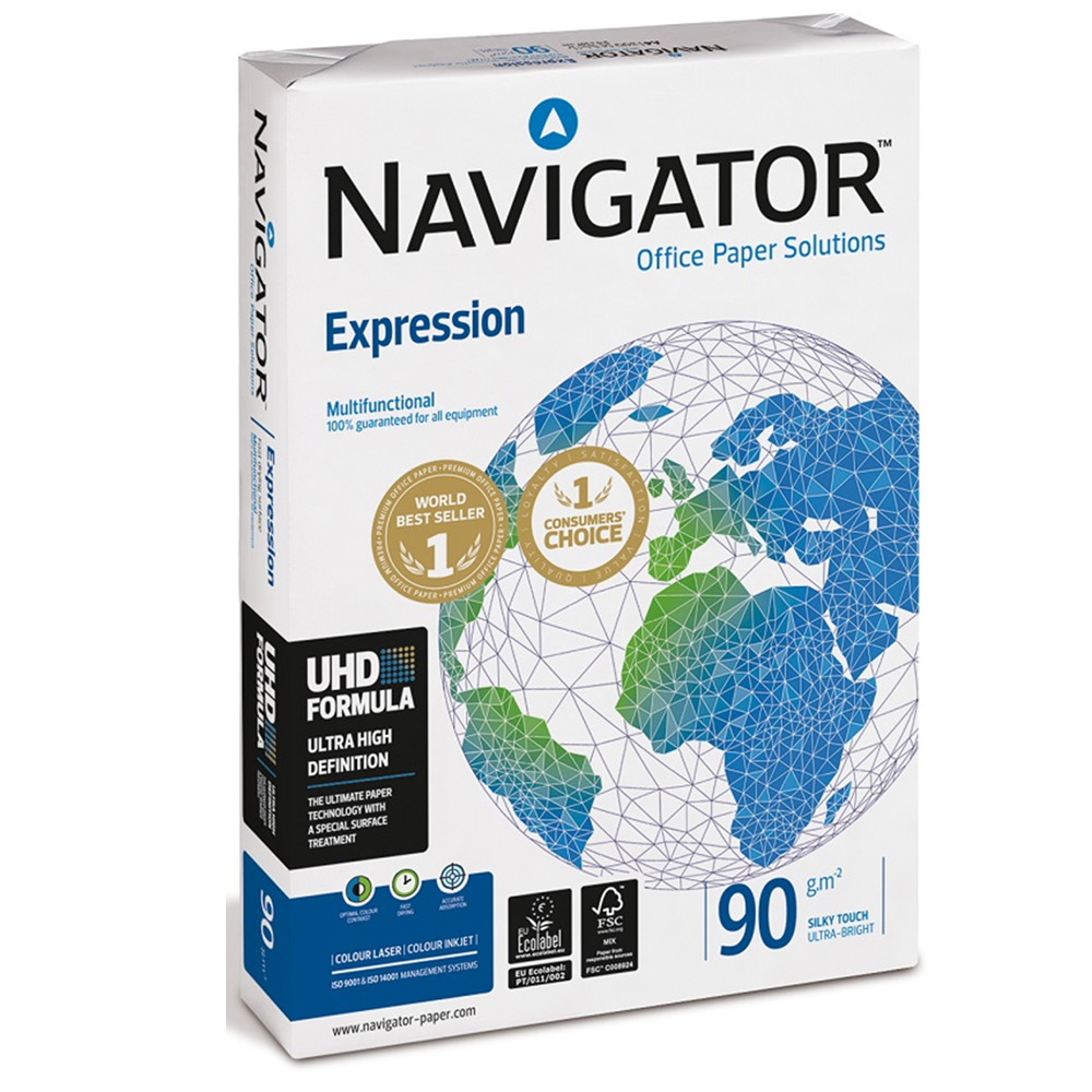 Navigator Gramajlı Kağıt Laser-Copy-Inkjet Expression 500 LÜ A4 90 GR Beyaz