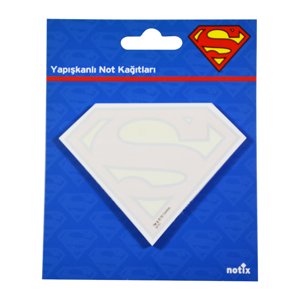Notix Yapışkanlı Not Kağıdı Superman Şekilli 50 YP SM-Ş-FP