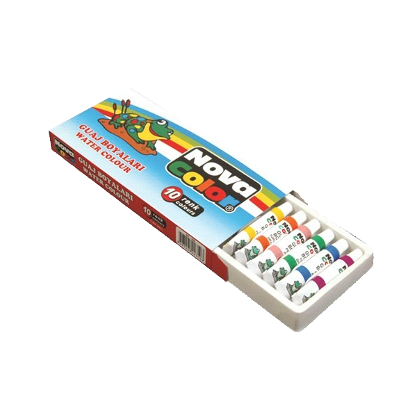 Nova Color Guaj Boya Tüp 10 Renk NC-102