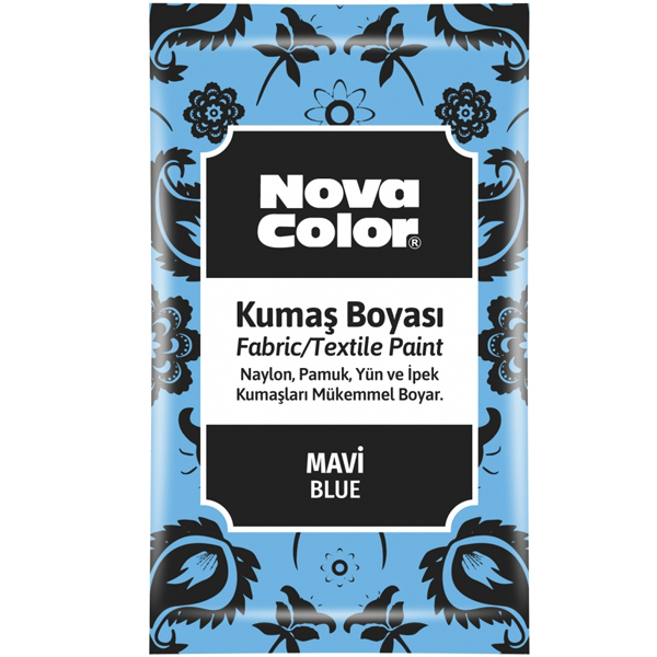 Nova Color Kumaş Boyası Toz 12 GR Mavi NC-902
