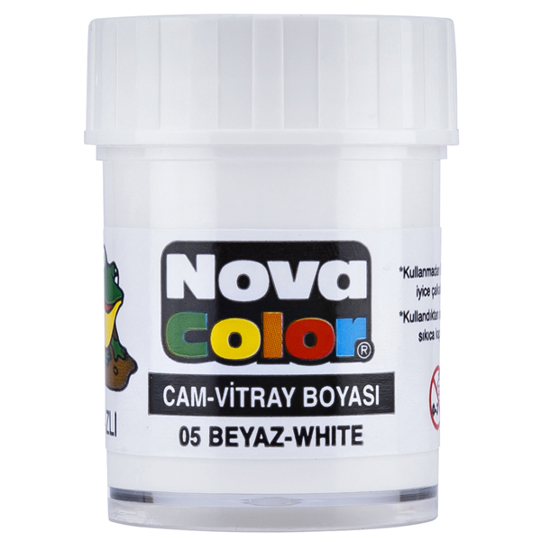 Nova Color Cam Boyası Su Bazlı Şişe Beyaz NC-153