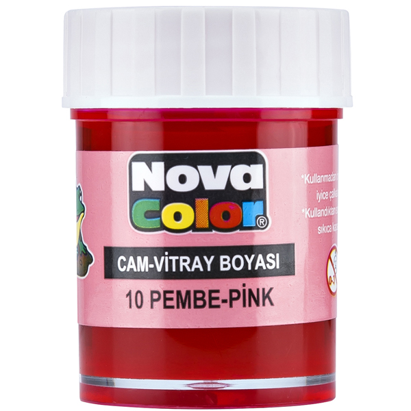 Nova Color Cam Boyası Su Bazlı Şişe Pembe NC-158