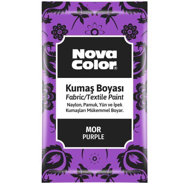 Nova Color Kumaş Boyası Toz 12 Gr Mor NC-907