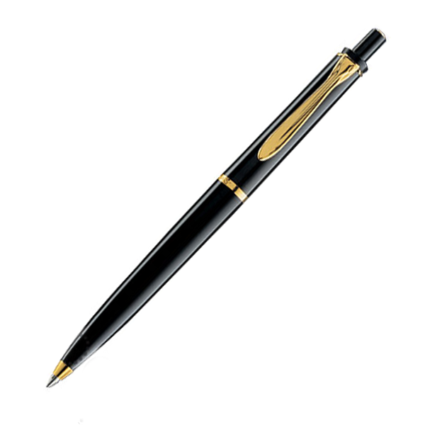 Pelikan Tükenmez Kalem 14 Ayar Altın Kaplama Siyah K150