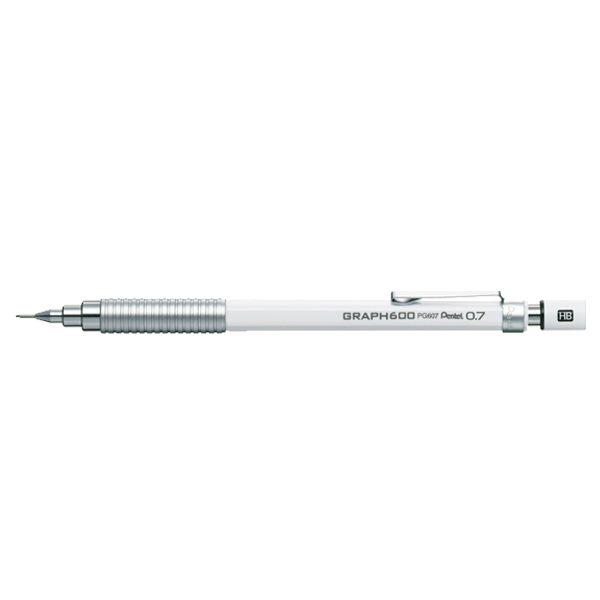 Pentel Çizim Kalemi Graph 600 0.7 MM Beyaz PG607-W
