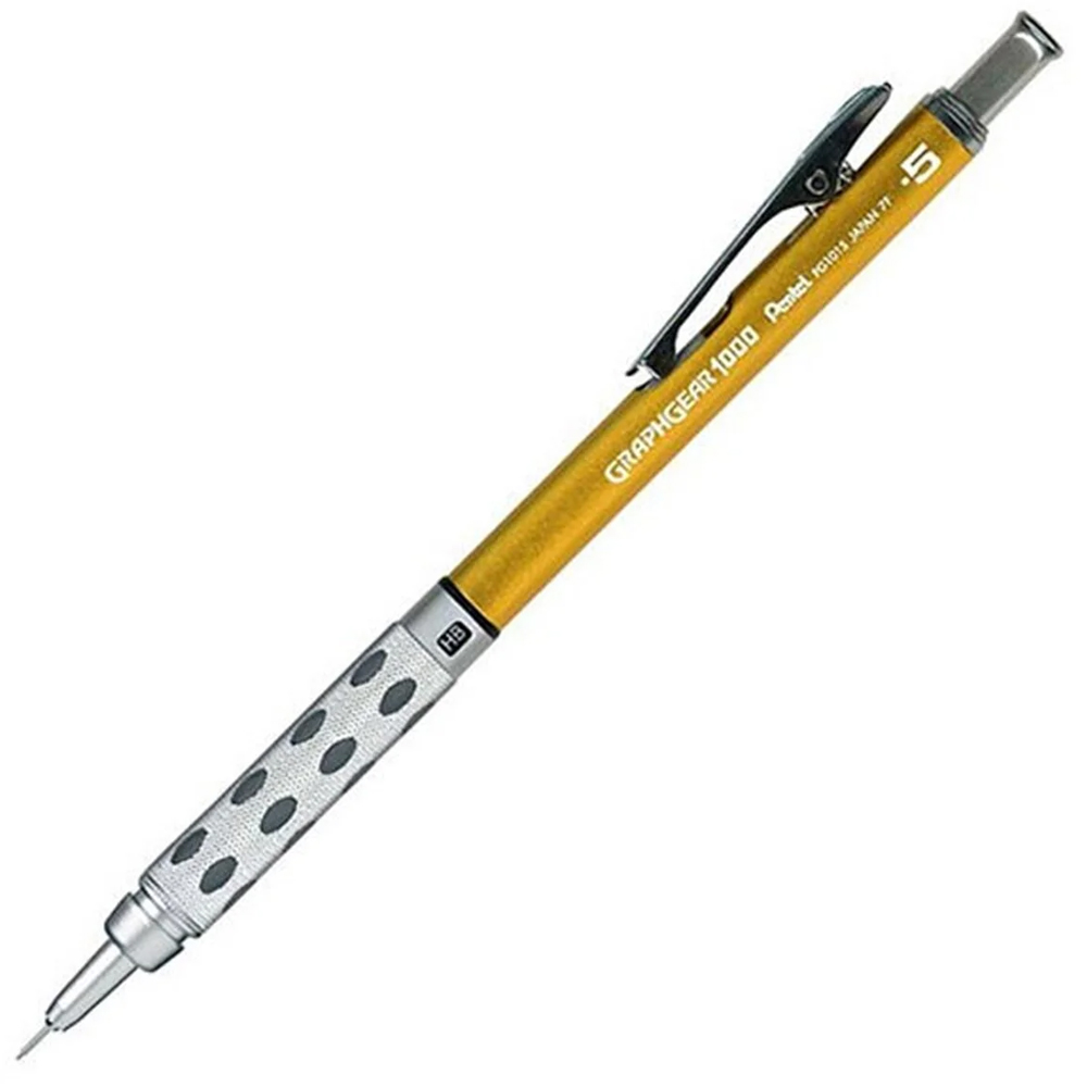 Pentel Çizim Kalemi Metal Gövde Gizli Uç Teknik Çizim Ve Yazı İçin Versatil 0.5 MM PG1015C-XX