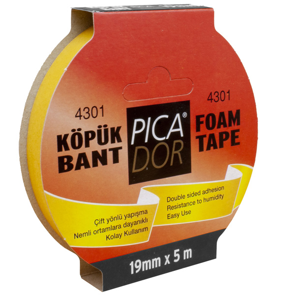 Picador Çift Taraflı Bant Köpük Rulo Askılı 19x5 Mt 4301