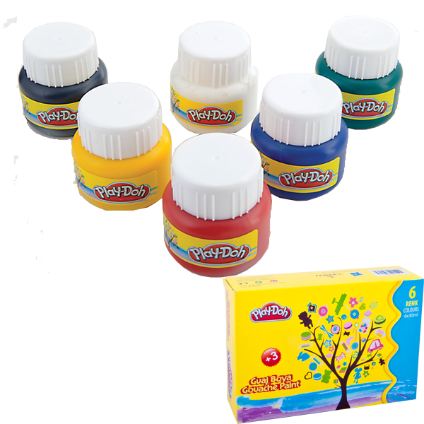 Play-Doh Guaj Boya 30 ML 6 Renk PLAY-GU001