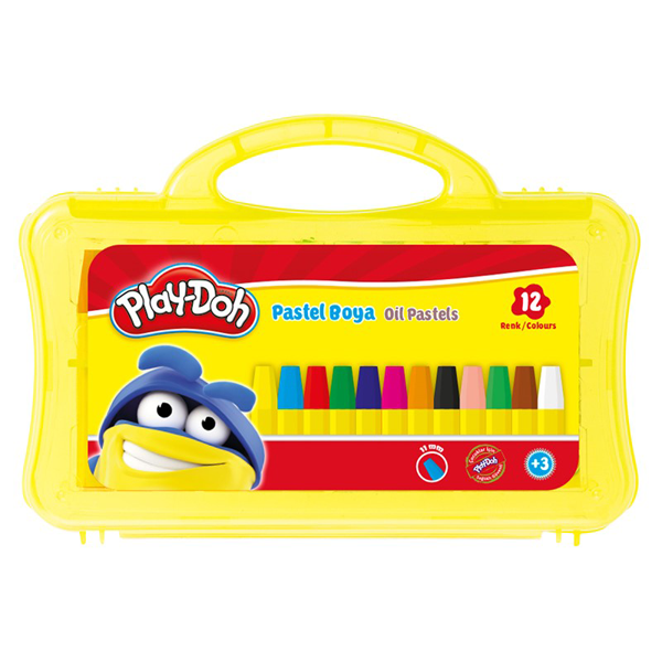 Play-Doh Pastel Boya Çantalı Plastik 12 Renk PLAY-PA009