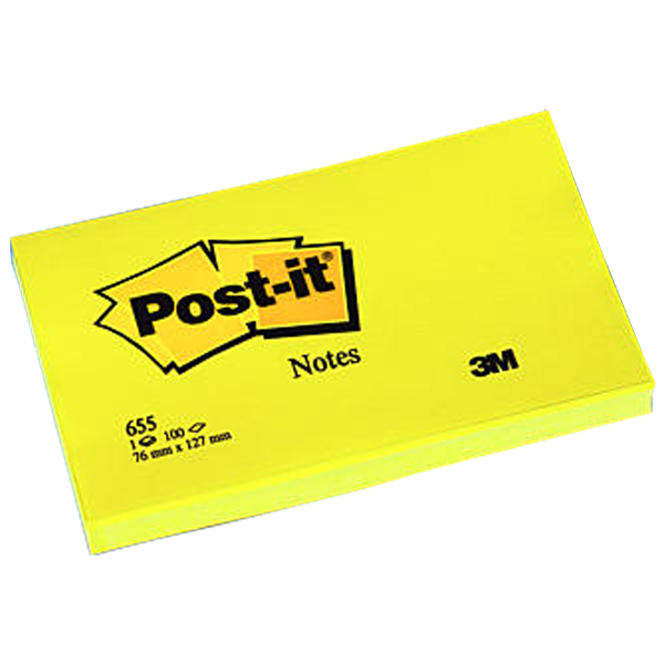 Post-it Yapışkanlı Not Kağıdı 100 YP 76x127 Sarı 655