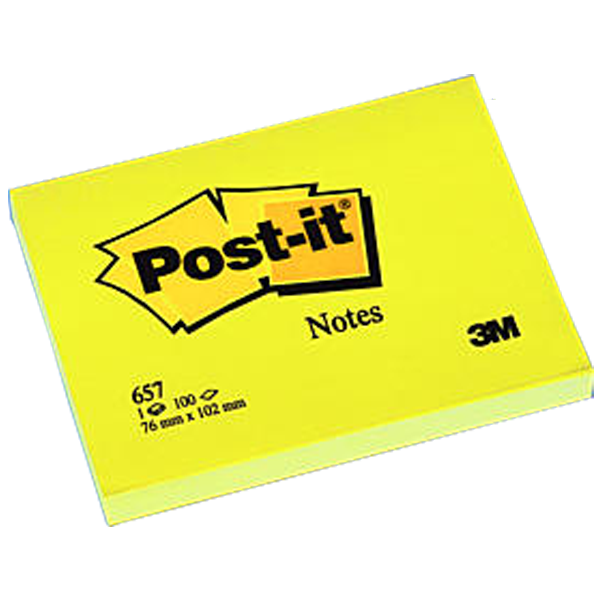 Post-it Yapışkanlı Not Kağıdı 100 YP 76x102 Sarı 657