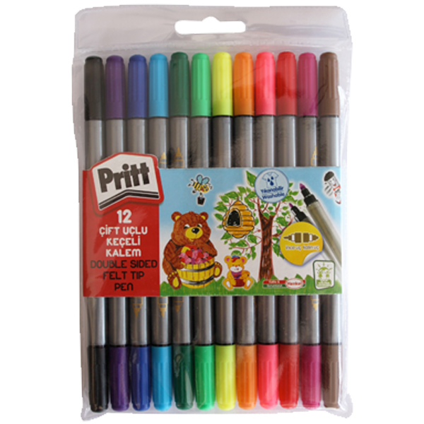 Pritt Keçeli Boya Kalemi Çift Uçlu 12 Renk 1687977