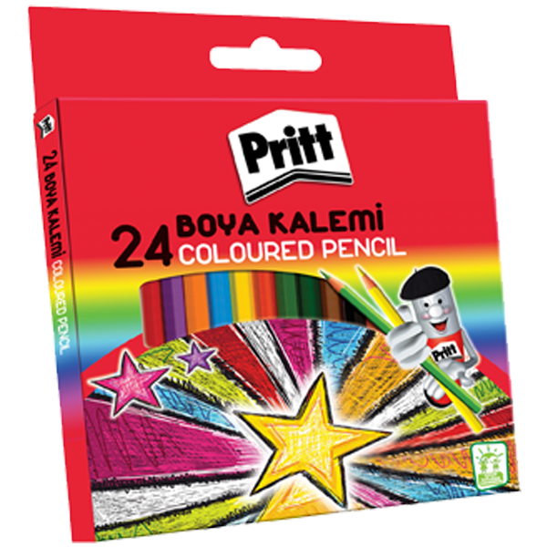 Pritt Kuru Boya Karton Kutu Tam Boy 24 Renk 1221351
