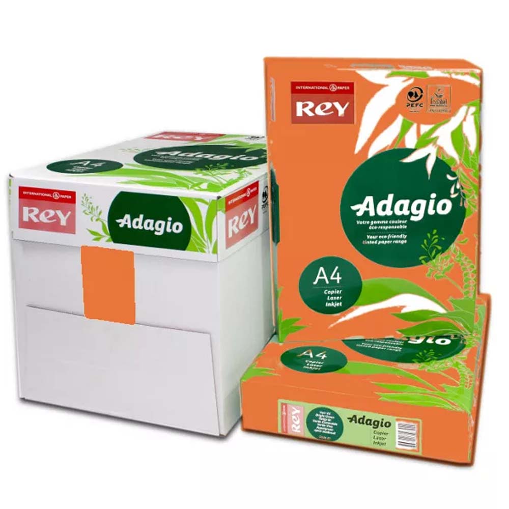 Rey Adagio Renkli Kağıt A4 80 GR Turuncu 21 (K)