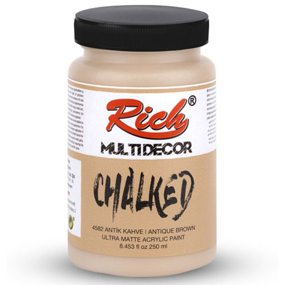 Rich Akrilik Boya Multi Decor Chalked 250 CC Antik Kahve 4582