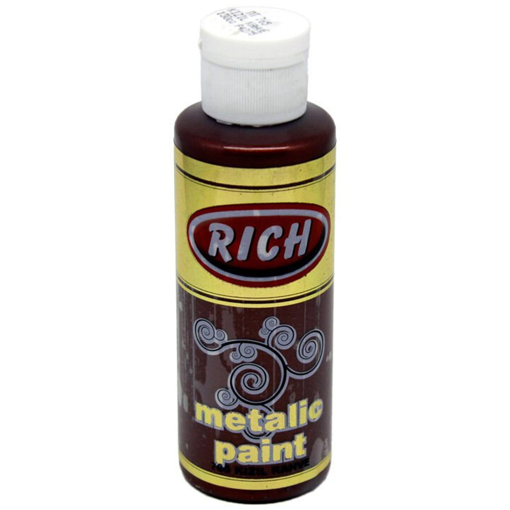 Rich Akrilik Boya Metalik 120 CC Kızıl Kahve 0765