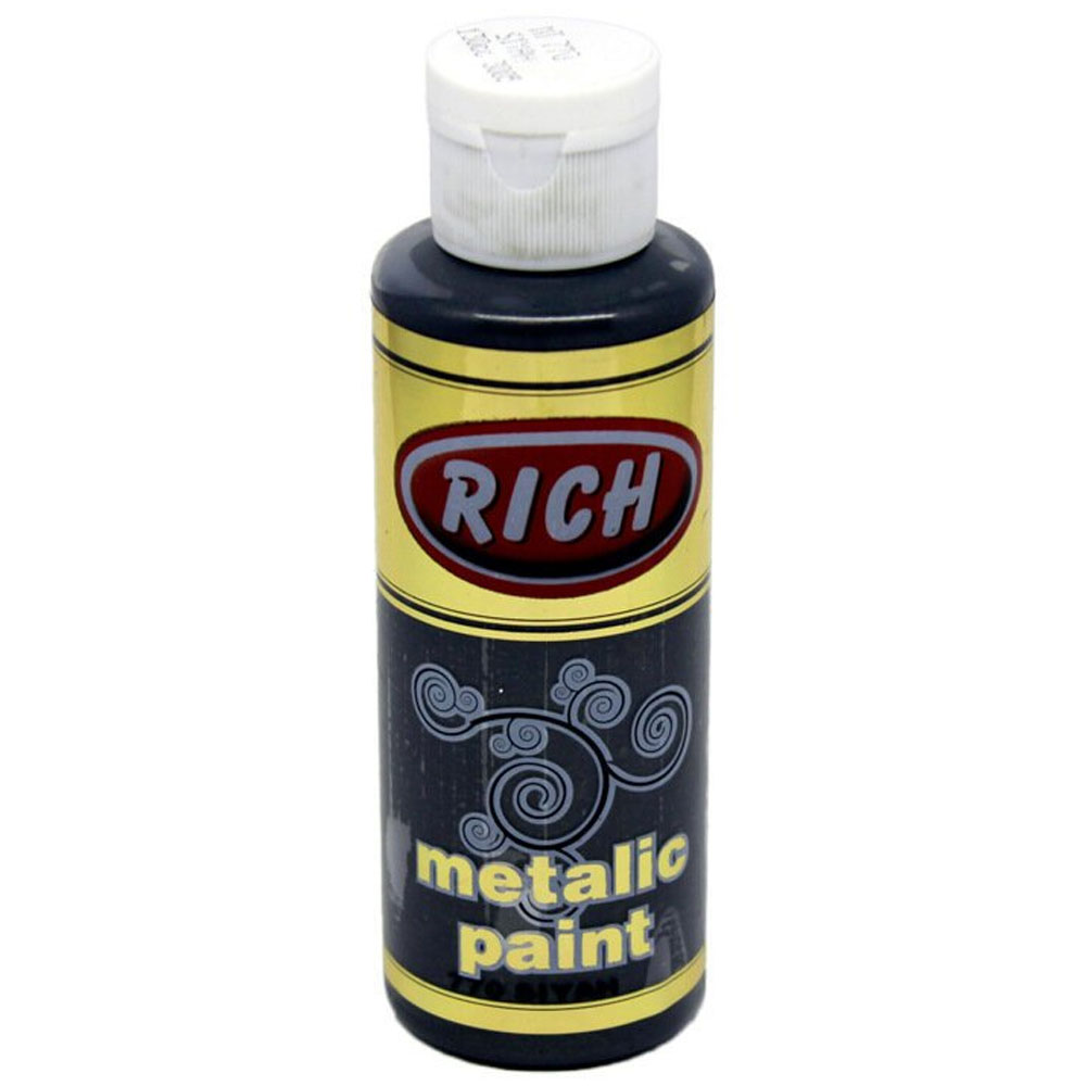 Rich Akrilik Boya Metalik 120 CC Siyah 0770
