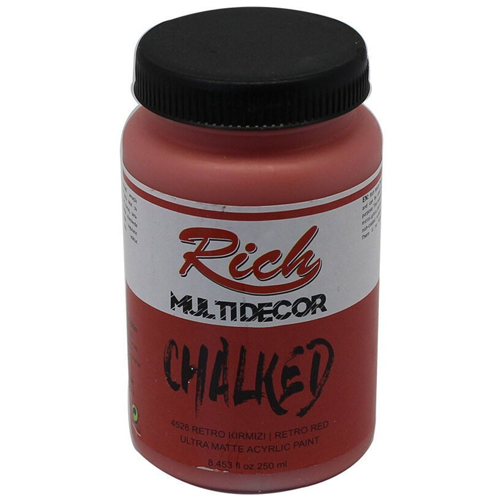 Rich Akrilik Boya Multi Decor Chalked 250 CC Retro Kırmızı 4528