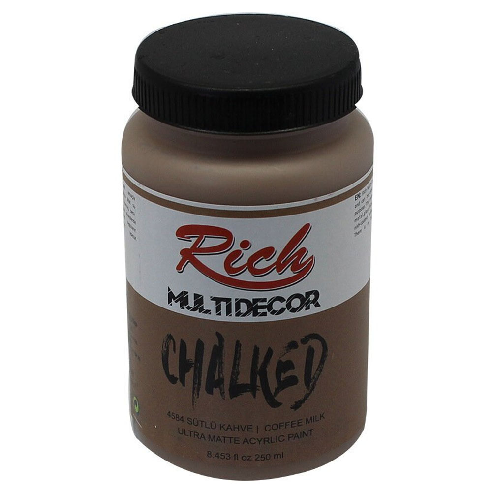 Rich Akrilik Boya Multi Decor Chalked 250 CC Sütlü Kahve 4584