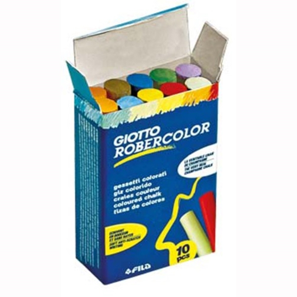 Robercolor Tebeşir Yuvarlak Tozsuz 10 LU Karışık Renk 5389 00