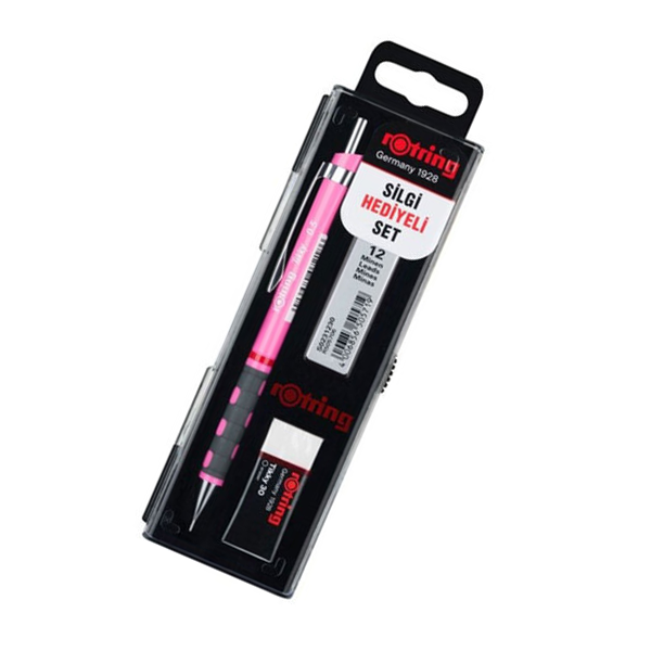 Rotring Okul Seti Versatil+Min Silgi Hediyeli 0.5 MM Fosforlu Pembe RO-KK07-05FP