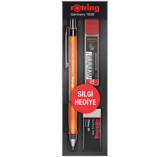 Rotring Okul Seti Visuclick+Min Silgi 0.5 MM Turuncu RO-VK05-TURUNCU