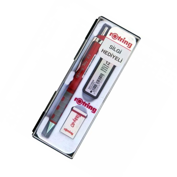 Rotring Okul Seti Versatil+Min Silgi Hediyeli 0.5 MM Kırmızı RO-KK07-05K