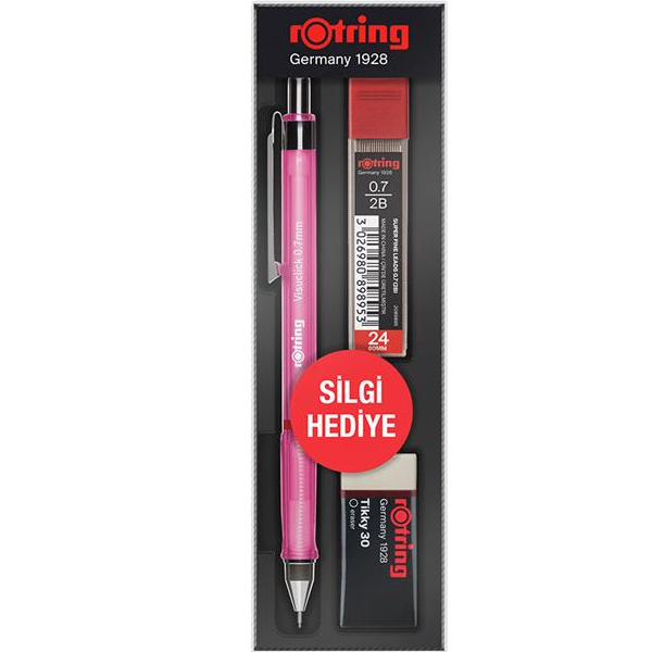 Rotring Okul Seti Visuclick Versatil/Min Silgi 0.7 MM Pembe RO-VK07-PEMBE